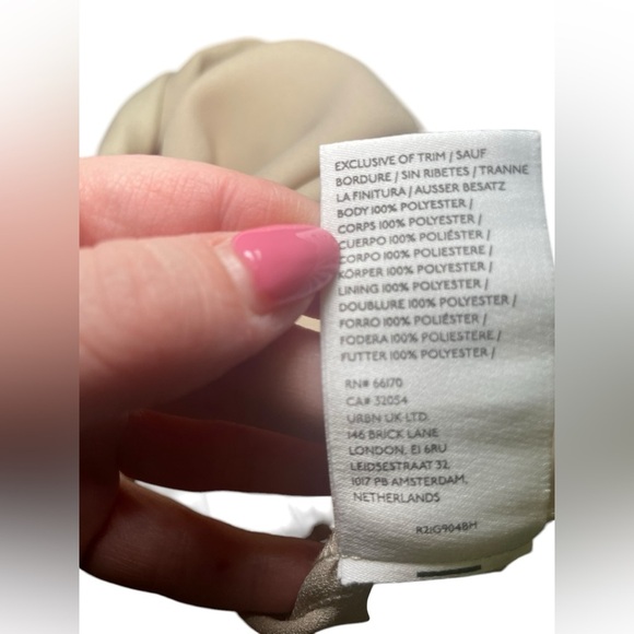 BHLDN New NWOT Cali Stretch Charmeuse Midi Dress Champagne Size 6 - Picture 5 of 6